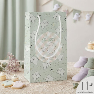 Neutrale grüne Mama und Baby Ghost Baby Dusche Kleine Geschenktüte