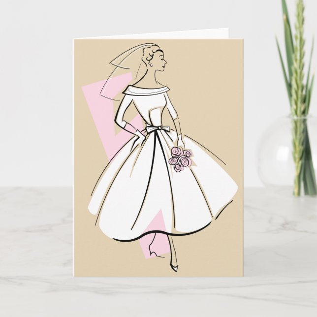 Neutrale Grüße-Karte der Mode-Bride Karte (Vorderseite)