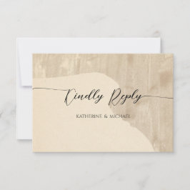 Neutrale Hochzeit RSVP Karte