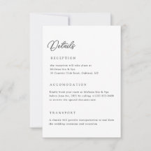 Neutrale Hochzeitdetails QR-Code-Umschließungskart