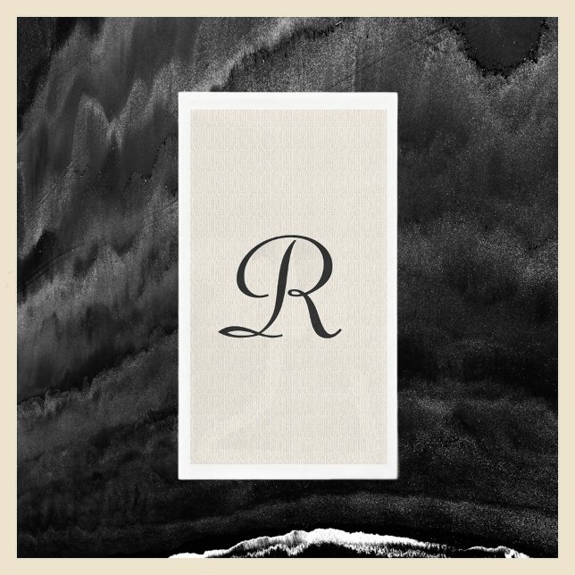 Neutrale Imitate brechen Mit Monogramm ab Serviette (Von Creator hochgeladen)