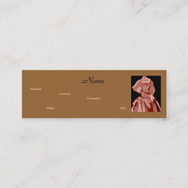 Neutrale IV-Visitenkarte für Mode-Designer Mini Visitenkarte (Vorderseite)