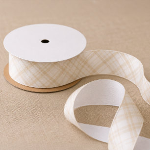 Neutrale Karo Satinband Baby Shower Dekoration