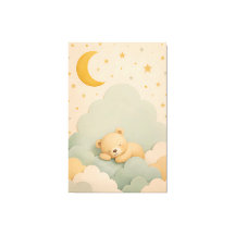 Neutrale Kinderzimmer-Wandkunst | Teddybär-Druck