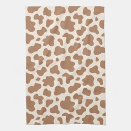 Neutrale Kuhdruck-Western-Cowboy-Beige-Braun Geschirrtuch