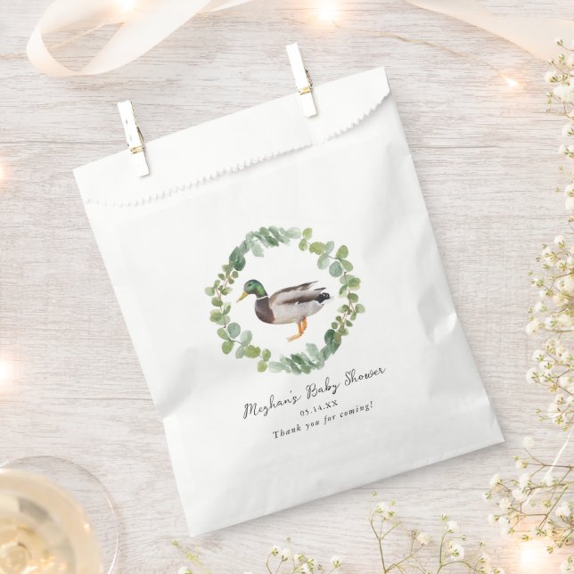 Neutrale Mallard Duck Baby Shower Geschenktütchen (Ausgeschnitten)