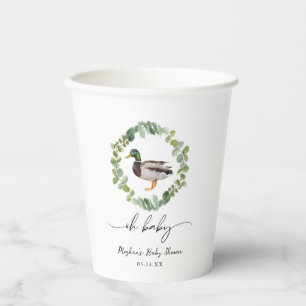 Neutrale Mallard Duck Baby Shower Pappbecher