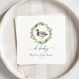 Neutrale Mallard Duck Baby Shower Serviette