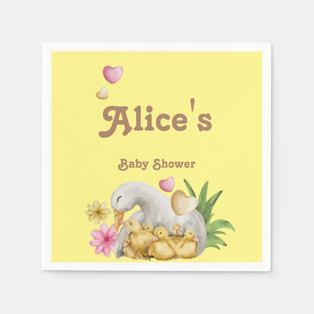 Neutrale Mami- und Baby-Niedlich-Babydusche Serviette (Vorderseite)