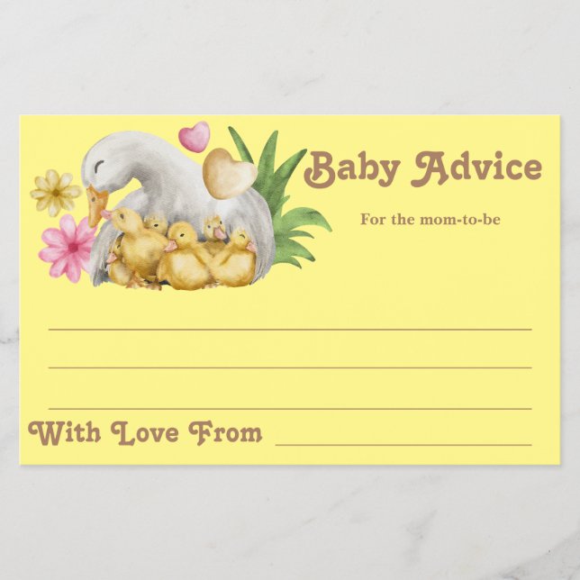 Neutrale Mami und Baby Niedliche Ratschläge Flyer (Vorne)