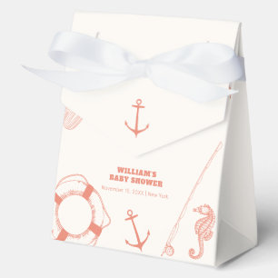 Neutrale Minimal Nautical Fishing Boy Baby Shower Geschenkschachtel