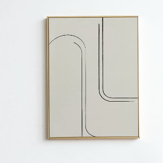 Neutrale Minimalistisch Line Art | Abstrakte Wandb Poster