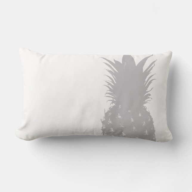 Neutrale Minimalistische Ananas Lendenkissen (Vorderseite)