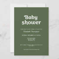 Neutrale minimalistische Babydusche für männliches