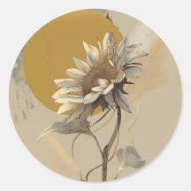 Neutrale minimalistische Sonnenblumenumrandung