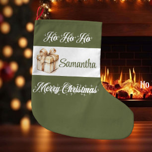 Neutrale minimalistische Weihnachtsstrumpf Custom Großer Weihnachtsstrumpf