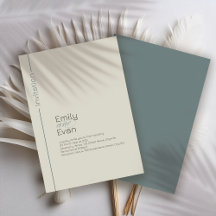 Neutrale moderne Minimalistische Hochzeit