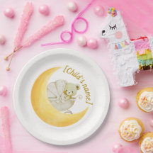 Neutrale Mond-Baby-Party zum Ausfüllen