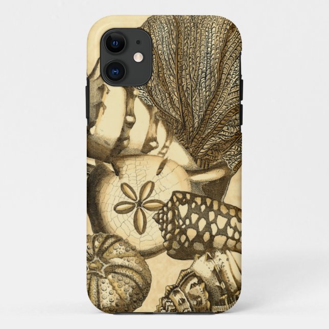 Neutrale Muscheln und korallenrote Sammlung Case-Mate iPhone Hülle (Rückseite)