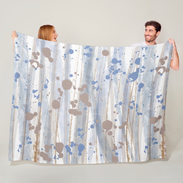 Neutrale Naturwaldfarben Fleecedecke (Beispiel)