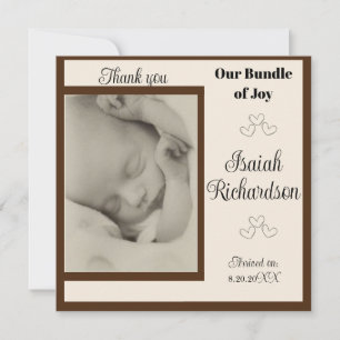 Neutrale neue Baby-Announcement-Holiday-Message-Ka Feiertagskarte