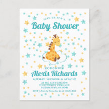 Neutrale Niedliche Giraffe & Stars Kinderdusche