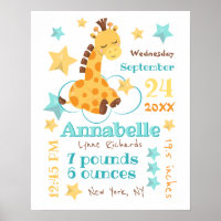 Neutrale Niedliche Giraffe-Sterne für Jungtiere