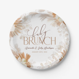 Neutrale Pampas-Baby-Brunch-Baby-Party Pappteller