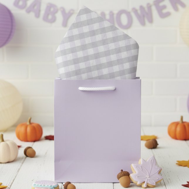 Neutrale Pastel Lila und Gingham grau Seidenpapier (Pastel Purple & Gray Fall Baby Shower Tissue Paper. Preppy Gingham Baby Girl Pattern 4 Mother to Be)