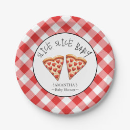 Neutrale Pizza Baby Dusche Pappteller