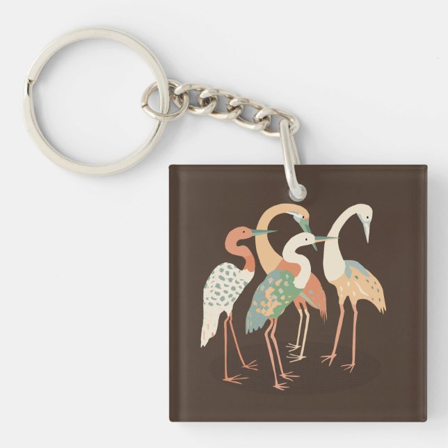 Neutrale Pop-Kunstkrane Schlüsselanhänger (Vorderseite)