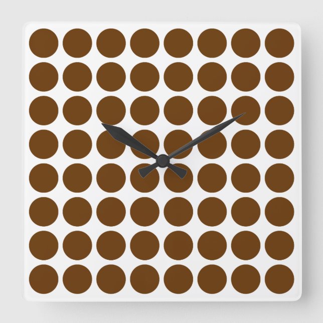 Neutrale Punkte Quadratische Wanduhr (Vorderseite)