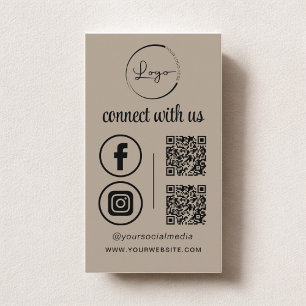 Neutrale QR-Verbindung mit US-Firmenlogo Visitenkarte