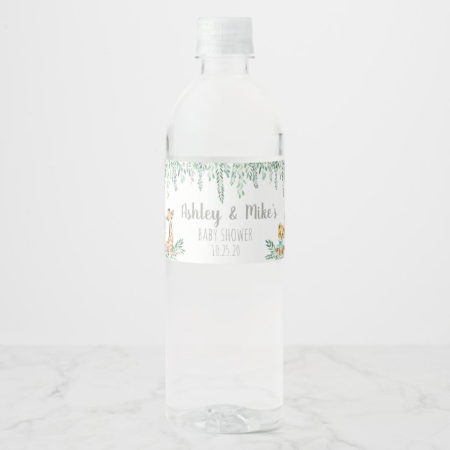 Neutrale Safari-TierBaby-Dusche (Vorderseite)