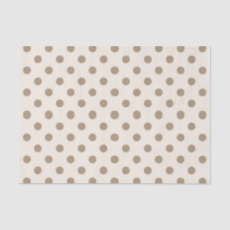 NEUTRALE SCHATTEN VON BROWN & TAN POLKA-HUNDEN SEIDENPAPIER