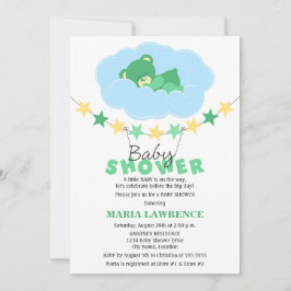 Neutrale Schlafteddybärdusche Einladung