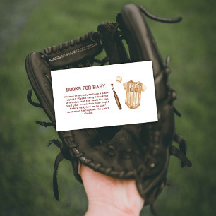 Neutrale Slugger Baseball Bücher für Baby Shower  Begleitkarte