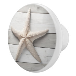 Neutrale Starfish Sea Star Beige Imitate Holzziehe Keramikknauf