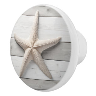 Neutrale Starfish Sea Star Beige Imitate Holzziehe Keramikknauf