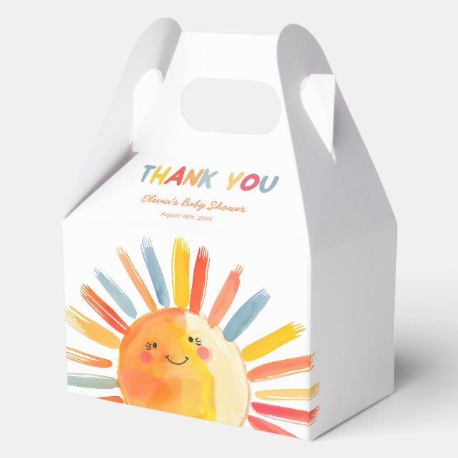 Neutrale Sunshine Baby-Dusche für Geschlechter Geschenkschachtel (Vorderseite)