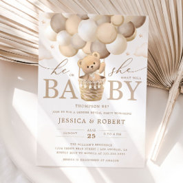 Neutrale Teddy Bär-Genderoffenbarung Einladung