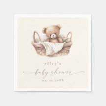 Neutrale Teddy Bear Boho Babydusche