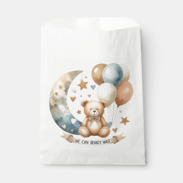 Neutrale Teddy-Gender-Offenlegung Geschenktütchen (Vorderseite)