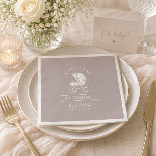 Neutrale Toile de Jouy-Baby-Party Serviette