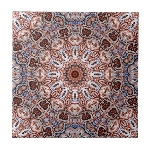 Neutrale Töne Mandala-Motiv Fliese