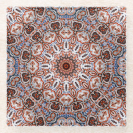 Neutrale Töne Mandala-Motiv Glasuntersetzer