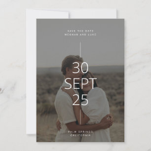 Neutrale Tonkarte Save the Date Einladung