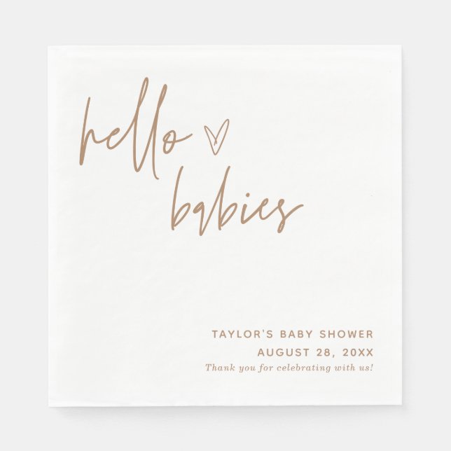 Neutrale Twins Baby Duschpapier Napkin Serviette (Vorderseite)