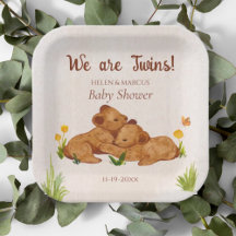 Neutrale Twins-Babydusche für niedliches Geschlech