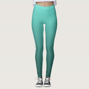 Neutrale und schlichte Steigung aquamarin Leggings